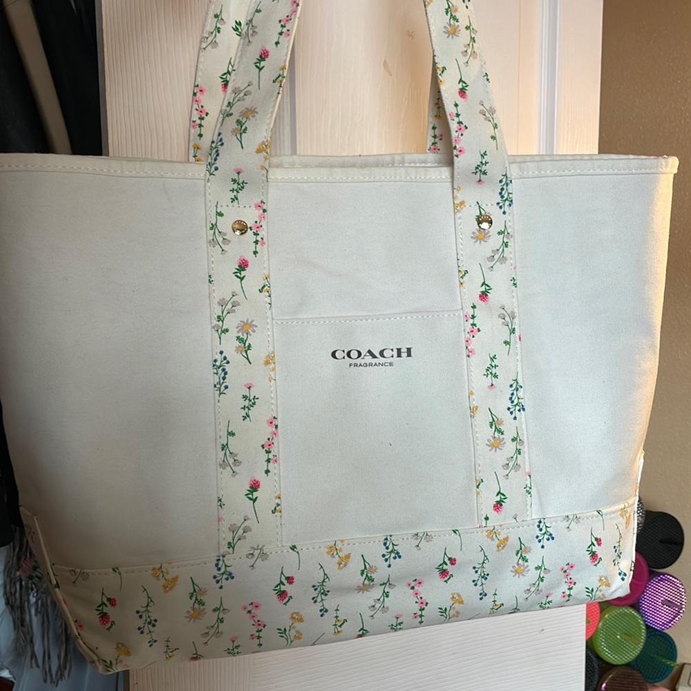 Coach floral tote